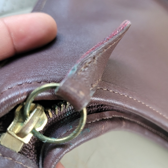 Vintage Coach Ergo Mini Boho zip bag 1998 9020 Mini Shoulder Brown Mahogany Y2k - Picture 5 of 9